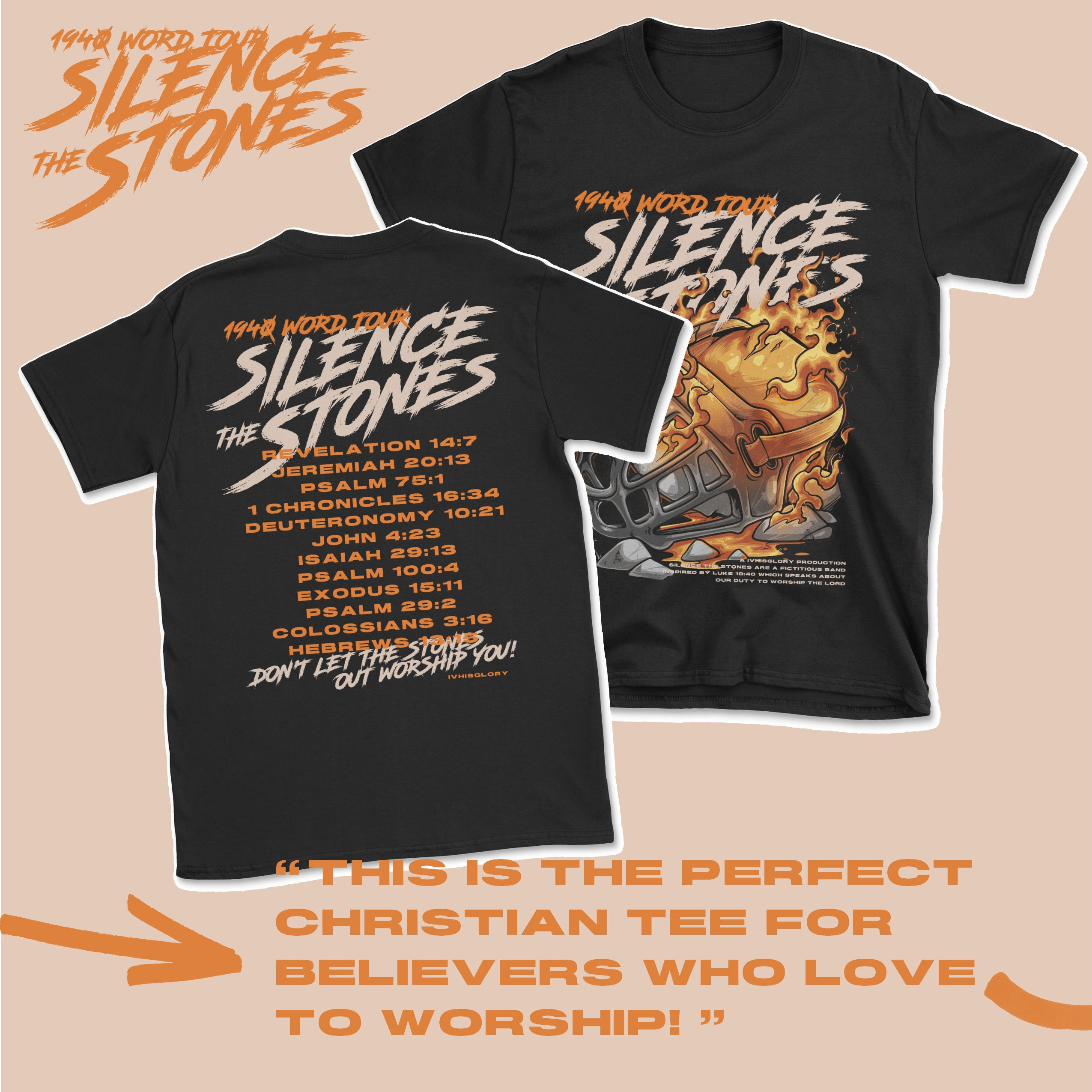 Silence The Stones Vintage Concert Tee IV His Glory Clothing